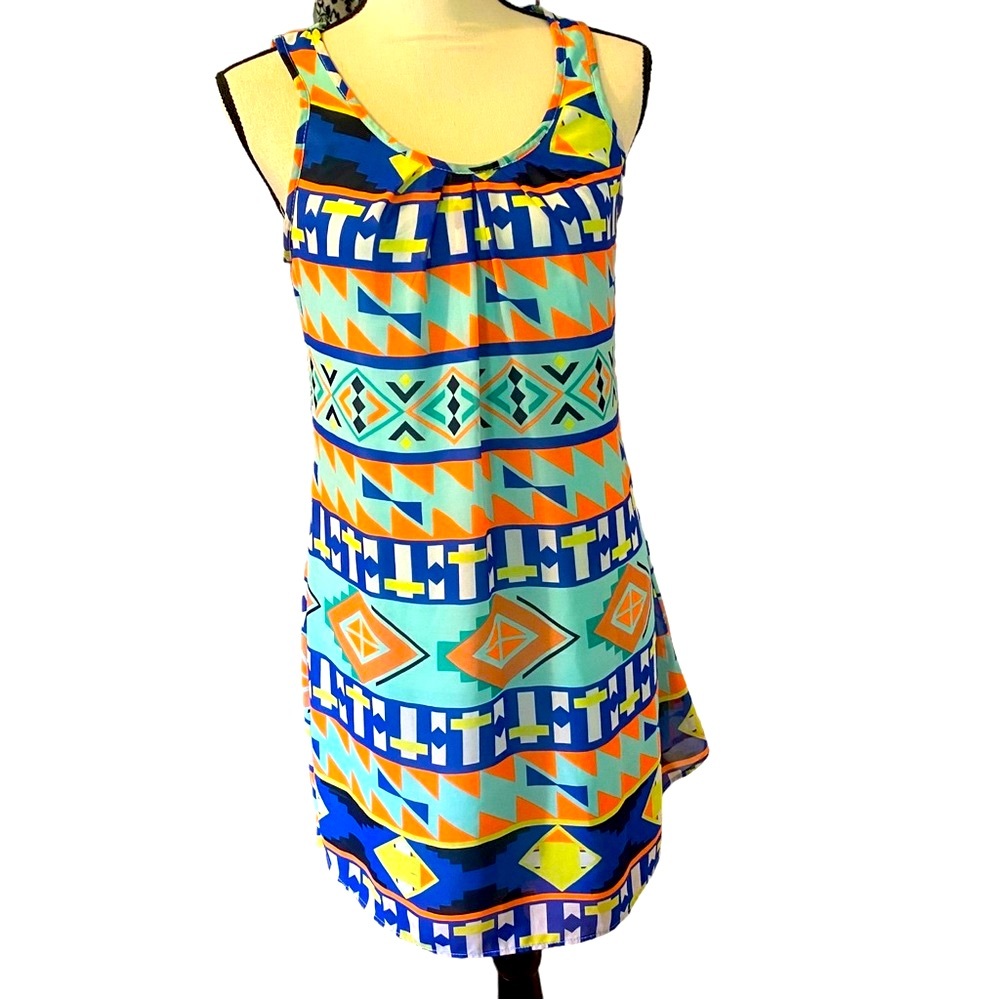 My Michelle Woman’s Shift Dress Aztec Print (S)